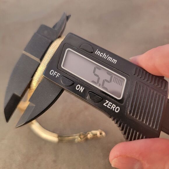 Gold Over Sterling Stardust Textured Italy Herringbone Bracelet - Picture 6 of 9